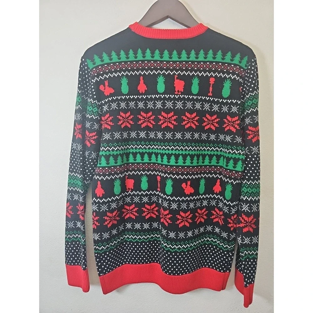 SpongeBob Patrick Star Christmas Ugly Sweater Men's‎ M Black Holiday Nickelodeon